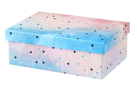 Paperdot Pastels, Pudełko prezentowe, chmurki i kropki, rozmiar S Empik