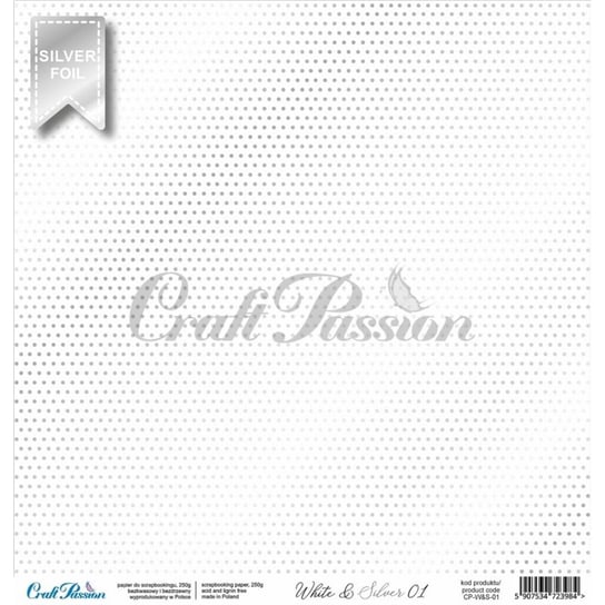 Papier Craft Passion - White & Silver 01 30x30 Craft Passion