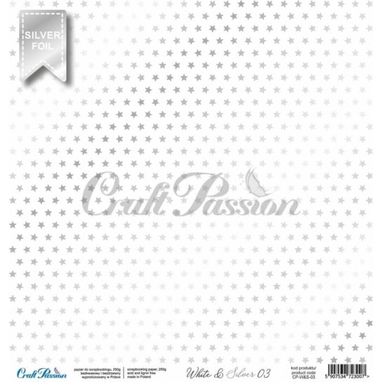 Papier Craft Passion - White & Silver 03 30x30 Craft Passion