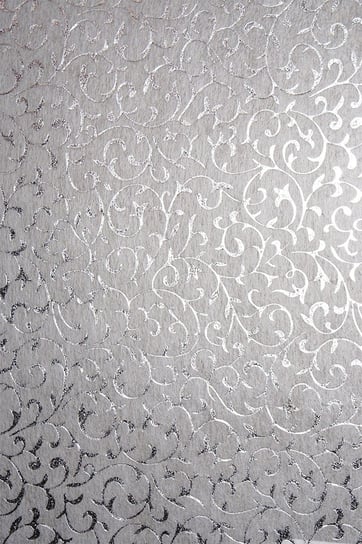 Papier dekoracyjny, flizelina biała - srebrna koronka, 58x90 cm Orient Paper