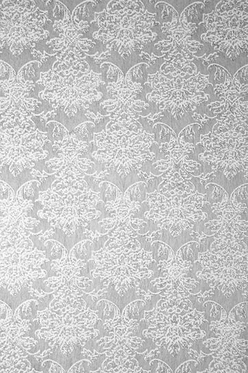 Papier dekoracyjny, flizelina biała - srebrny brok. ornament, 58x90 cm Orient Paper