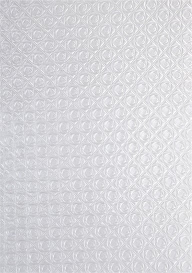 Papier dekoracyjny, metalizowany biały - małe róże, 56x76 cm Orient Paper