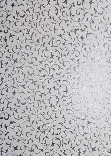 Papier dekoracyjny, metalizowany, Orient Paper, biały, srebrna koronka, 18x25 cm, 5 arkuszy Orient Paper