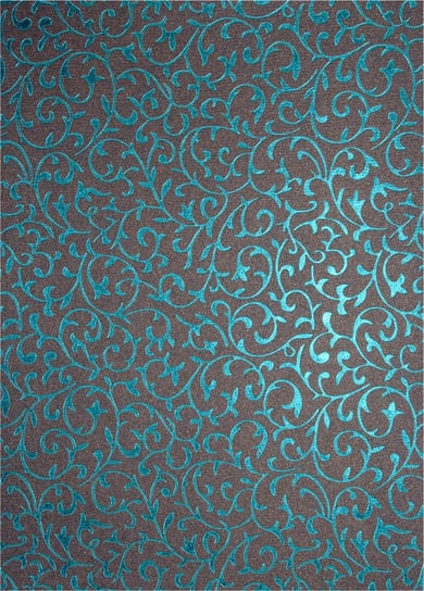 Papier dekoracyjny, metalizowany pietra - turkusowa koronka, 56x76 cm Orient Paper