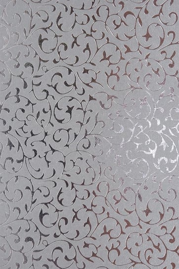 Papier dekoracyjny, metalizowany srebrny - srebrna koronka, 18x25 cm, 5 arkuszy Orient Paper