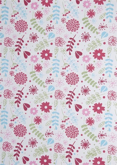 Papier dekoracyjny, Orient Paper, wzór kwiaty/liście niebiesko-różowy, 18x25 cm, 5 arkuszy Orient Paper