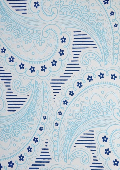 Papier dekoracyjny, wzór arabeska - niebieski, 18x25 cm, 5 arkuszy Orient Paper
