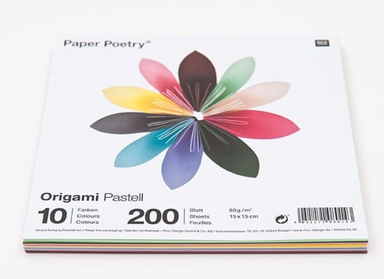 Papier do origami, 200 arkuszy, 15x15 cm Rico Design GmbG & Co. KG