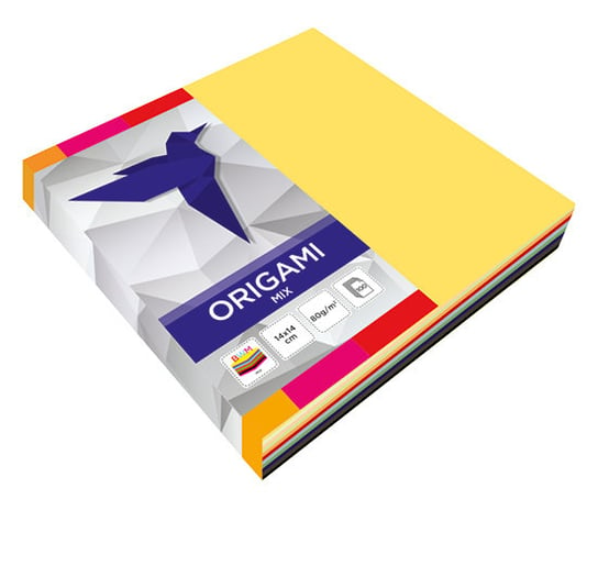 Papier do origami, kolory pastelowe, 100 arkuszy Interdruk