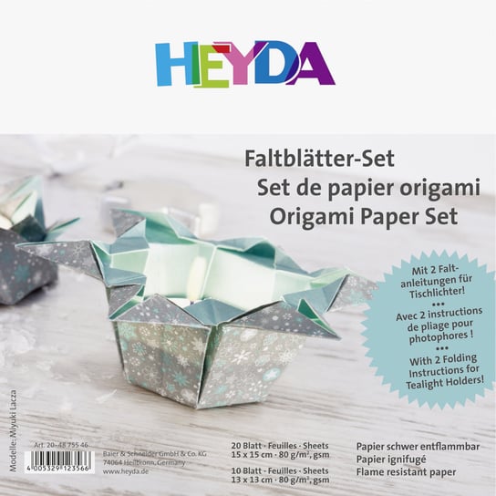 Papier do origami, Lucia, srebrna kolorystyka, 30 arkuszy 