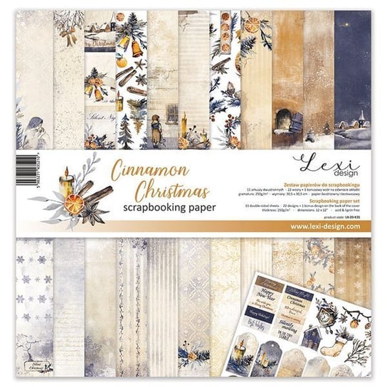 Papier do scrapbookingu, Cinnamon Christmas, 30x30 cm Lexi Design