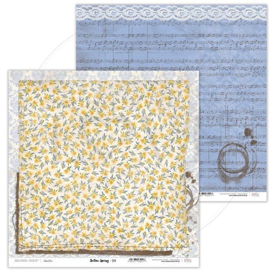 Papier do scrapbookingu Yellow Spring 30,5x30,5 cm - 04 Laserowe LOVE