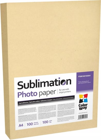 Papier Do Sublimacji Sublimacyjny ColorWay A4 100g 100 szt ColorWay