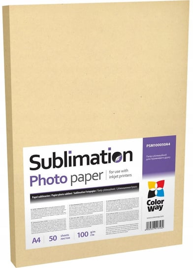 Papier Do Sublimacji Sublimacyjny ColorWay A4 100g 50 szt ColorWay