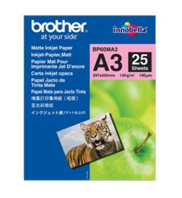 Papier fotograficzny BROTHER BP60MA3, A3, 145 g/m2, 25 arkuszy Brother