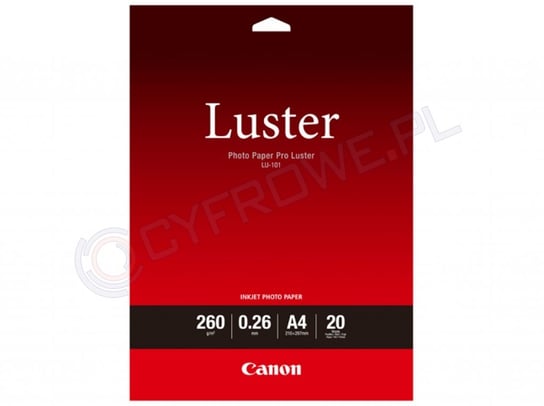 Papier fotograficzny CANON LU-101 Photo Pro Luster, 260 g/m2, A4, 20 szt Canon