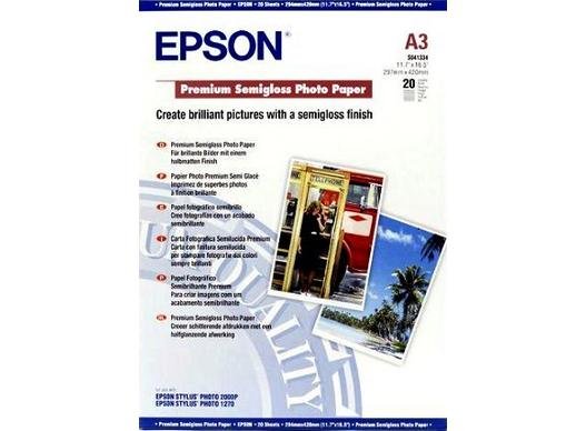 Papier fotograficzny EPSON Premium, DIN A3, 251g/m² pół-połysk, 20 arkuszy Epson