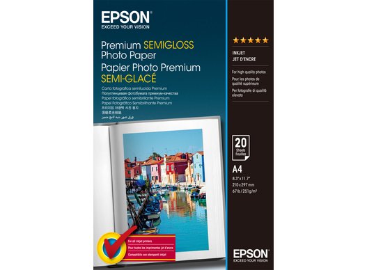 Papier fotograficzny EPSON Premium pół-połysk - A4 - 20 arkuszy Epson