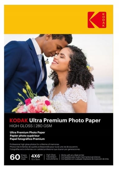 Papier Fotograficzny Foto Kodak Premium / Błysk / 280g / 60x / 10x15 Cm / Cat 9891-177 Kodak