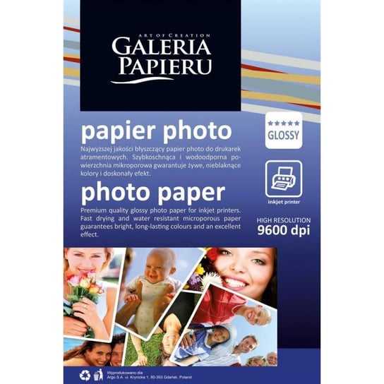 PAPIER FOTOGRAFICZNY GLOSSY 180G 13x18CM 50SZT GALERIA PAPIERU Galeria Papieru