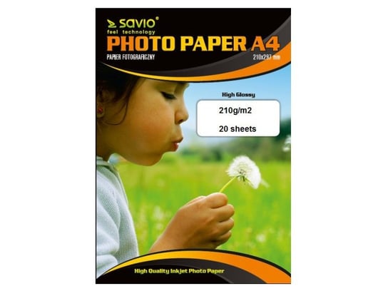 Papier fotograficzny SAVIO PA-08, 210 g/m2, A4, 20 szt SAVIO