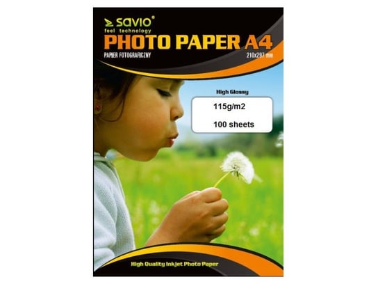 Papier fotograficzny SAVIO PA-13, 115 g/m2, A4, 100 szt SAVIO
