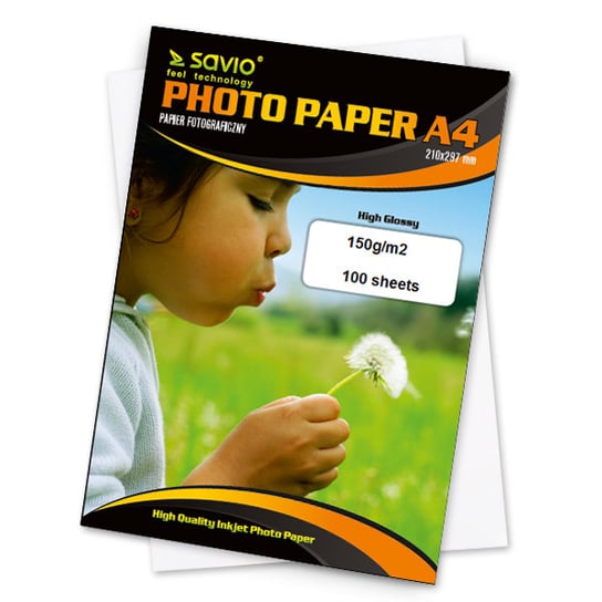 Papier fotograficzny SAVIO PA-14, 150 g/m2, A4, 100 szt SAVIO
