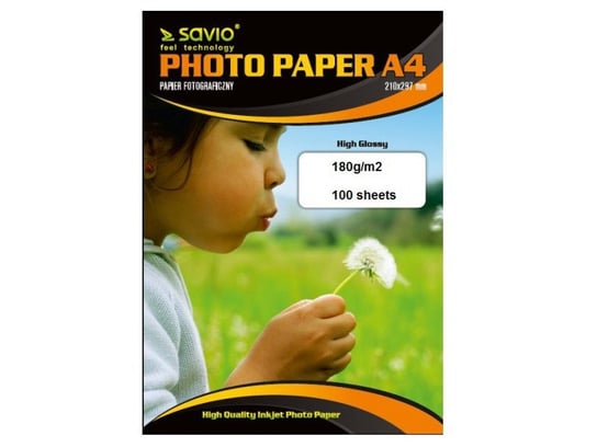 Papier fotograficzny SAVIO PA-15, 180 g/m2, A4, 100 szt. Savio