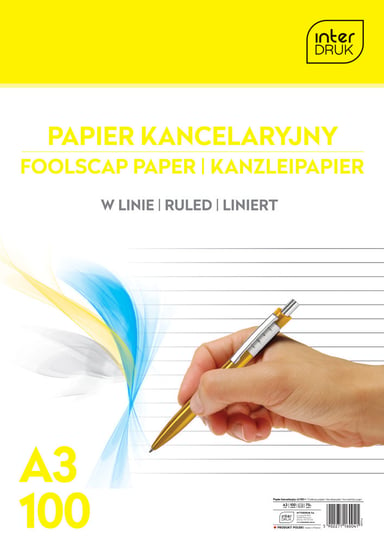 Papier kalkulacyjny w linię, A3 Interdruk