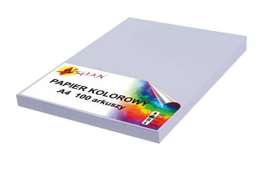 Papier kolorowy A4 120g fiolet pastel 100 arkuszy Shan