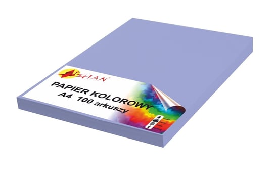 Papier kolorowy A4 120g fioletowy 100 arkuszy Shan
