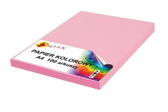 Papier Kolorowy A4 120G Różowy Pastel2 100 Arkuszy Shan