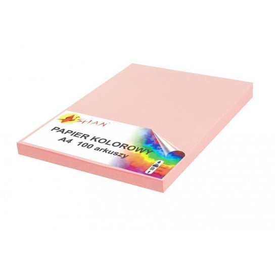 Papier Kolorowy A4 120G Różowy Pudrowy 100 Arkuszy Shan