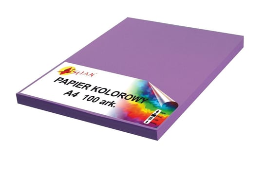Papier Kolorowy A4 80G Fioletowy Ciemny 100 Arkuszy Shan