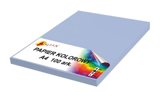 Papier kolorowy A4 80g niebieski pastel 3 100 arkuszy Shan