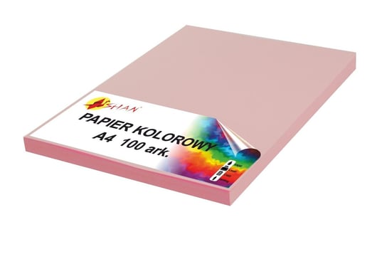 Papier kolorowy A4 80g różowy pastelowy 2 100 arkuszy Shan