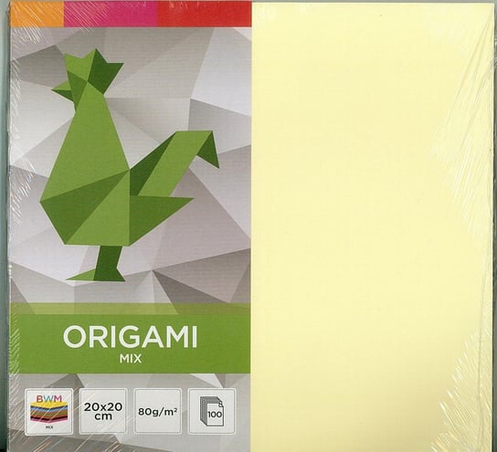PAPIER Kolorowy do Origami 20x20cm mix 100k INTERDRUK (5902277224989) Interdruk