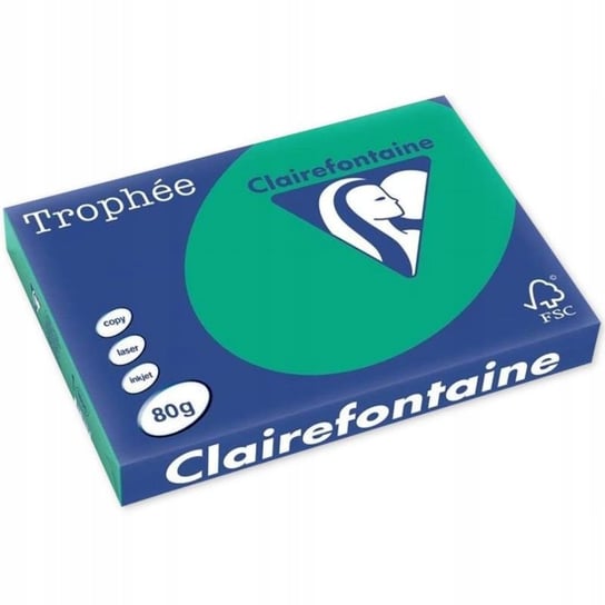 Papier Kolorowy Ksero Trophee A3 80g Ryza Zielony Clairefontaine