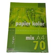 Papier kolory fluorescencyjne Mix, A4-70 Kreska