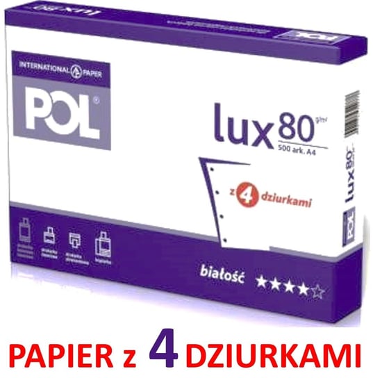 Papier ksero Pollux z 4 dziurkami, A4, 80 g/m2 International Paper