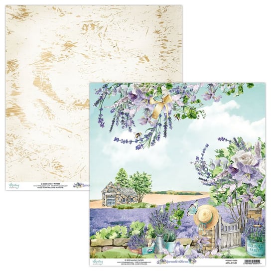 Papier Mintay Papers - LAVENDER FARM 01 30x30 Mintay Papers