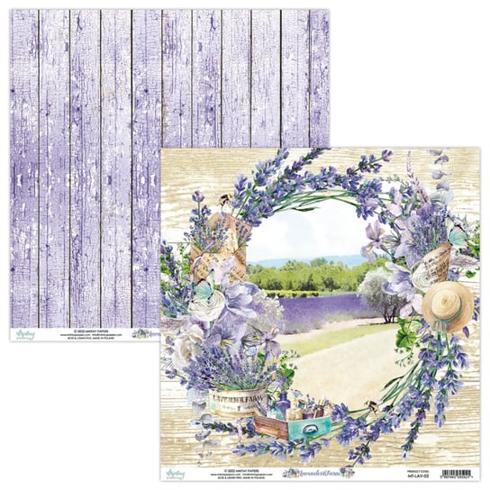Papier Mintay Papers - LAVENDER FARM 02 30x30 Mintay Papers