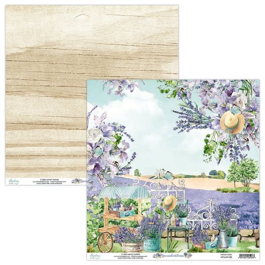 Papier Mintay Papers - LAVENDER FARM 03 30x30 Mintay Papers