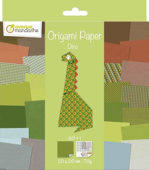 Papier Origami 20X20 Cm Dino 3 60 Arkuszy Avenue Mandarine