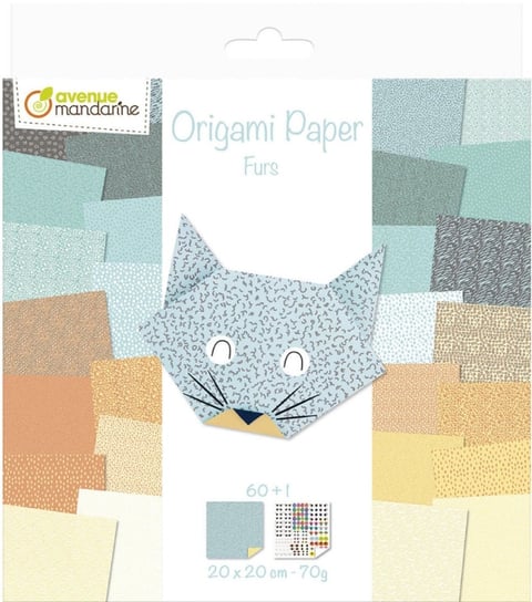 Papier Origami 20X20 Cm Furs 60 Arkuszy Avenue Mandarine