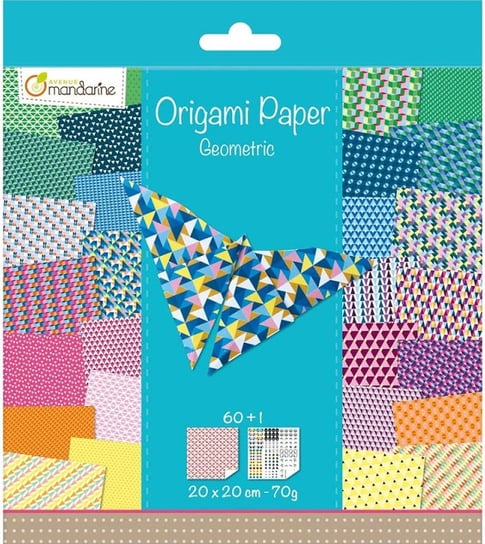 Papier Origami 20X20 Cm Geometria 60 Arkuszy Avenue Mandarine