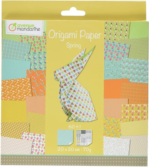 Papier Origami 20X20 Cm Spring 60 Arkuszy Avenue Mandarine