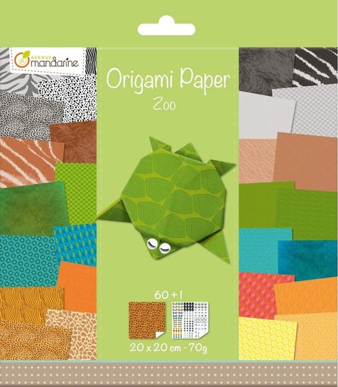 Papier Origami 20X20 Cm Zoo 60 Arkuszy Avenue Mandarine
