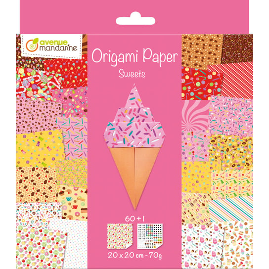 Papier Origami Słodycze 20x20cm 70g Inna marka
