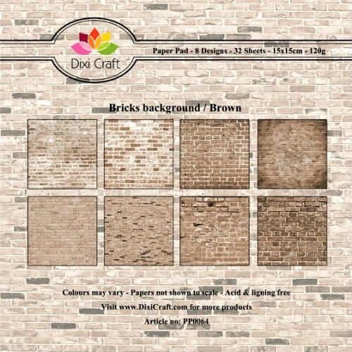 Papier ozdobny 15x15cm/32- Bricks Background Dixi Craft